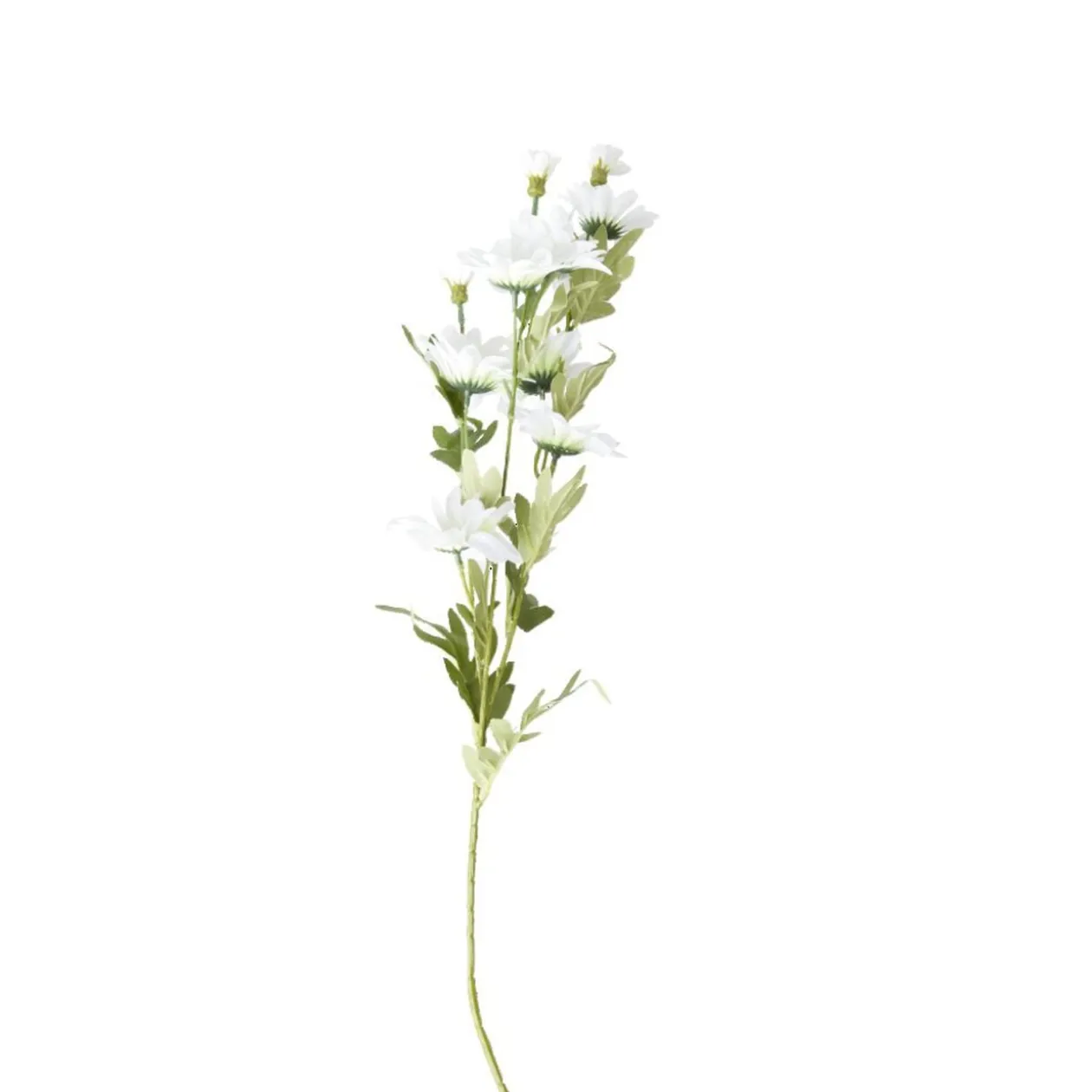 Fleur artificielle 3 tiges marguerite blanche H75cm