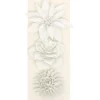 Fleur blanche à paillettes à suspendre Noël x3