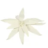 Fleur de Noël velours blanche à clipser L25cm < Gifi