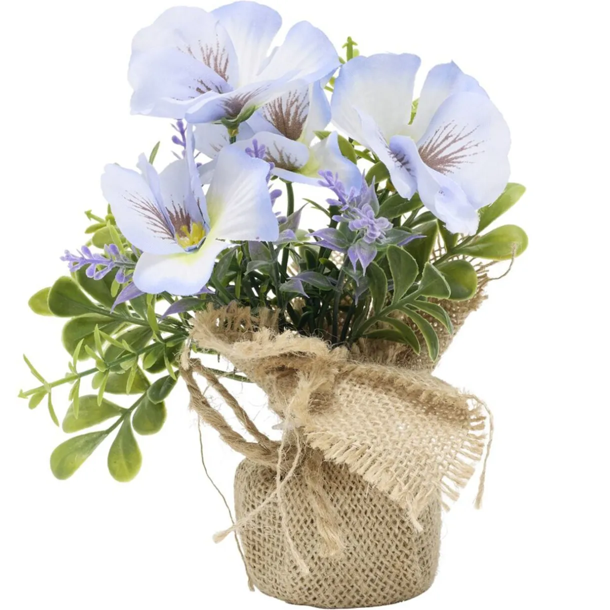 Fleur en pot jute anémone bleue Ø15xH17cm < Gifi Best