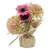 Fleur en pot jute gerberas rose et chardon Ø15xH17cm < Gifi Hot