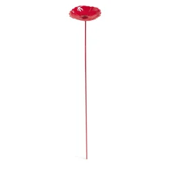 Fleur métal à planter coquelicot rouge H26cm