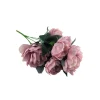 Fleurs artificielles bouquet de roses en piquet 5 tiges 24x20xH48cm