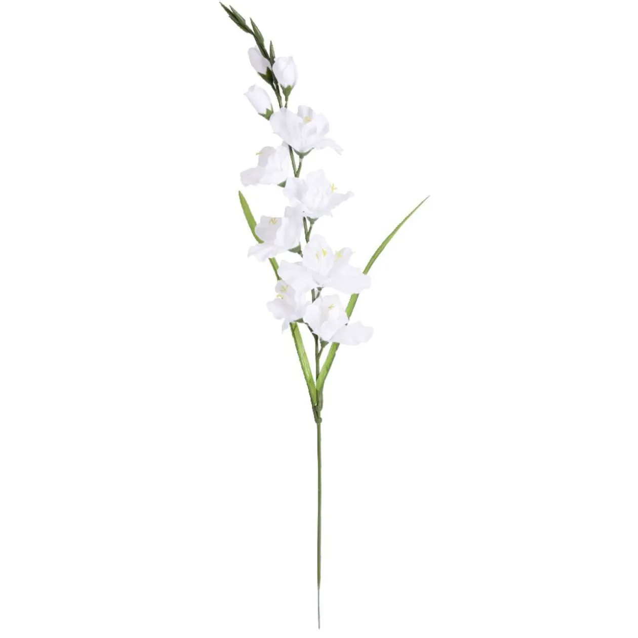 Fleurs artificielles glaïeul blanc ou ivoire 1 tige L75cm - 2 modèles