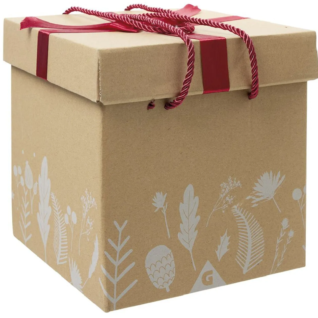 Fleur séchées dans boîte cadeau carrée