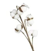 Fleur tige artificielle fleur de coton blanc H78cm < Gifi Online