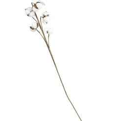 Fleur tige artificielle fleur de coton blanc H78cm < Gifi Online