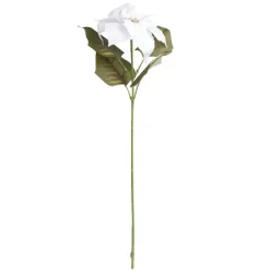 Fleur tige poinsettia rouge ou blanc H60cm - 2 modèles