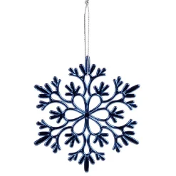 Flocon à suspendre brillant bleu ou blanc Ø10cm < Gifi