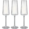 Flûte à champagne X3 pcs 25 cl verre motif strié Ø7XH26 cm < Gifi Best
