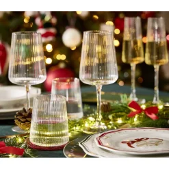 Flûte à champagne X3 pcs 25 cl verre motif strié Ø7XH26 cm < Gifi Best