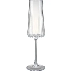 Flûte à champagne X3 pcs 25 cl verre motif strié Ø7XH26 cm < Gifi Best
