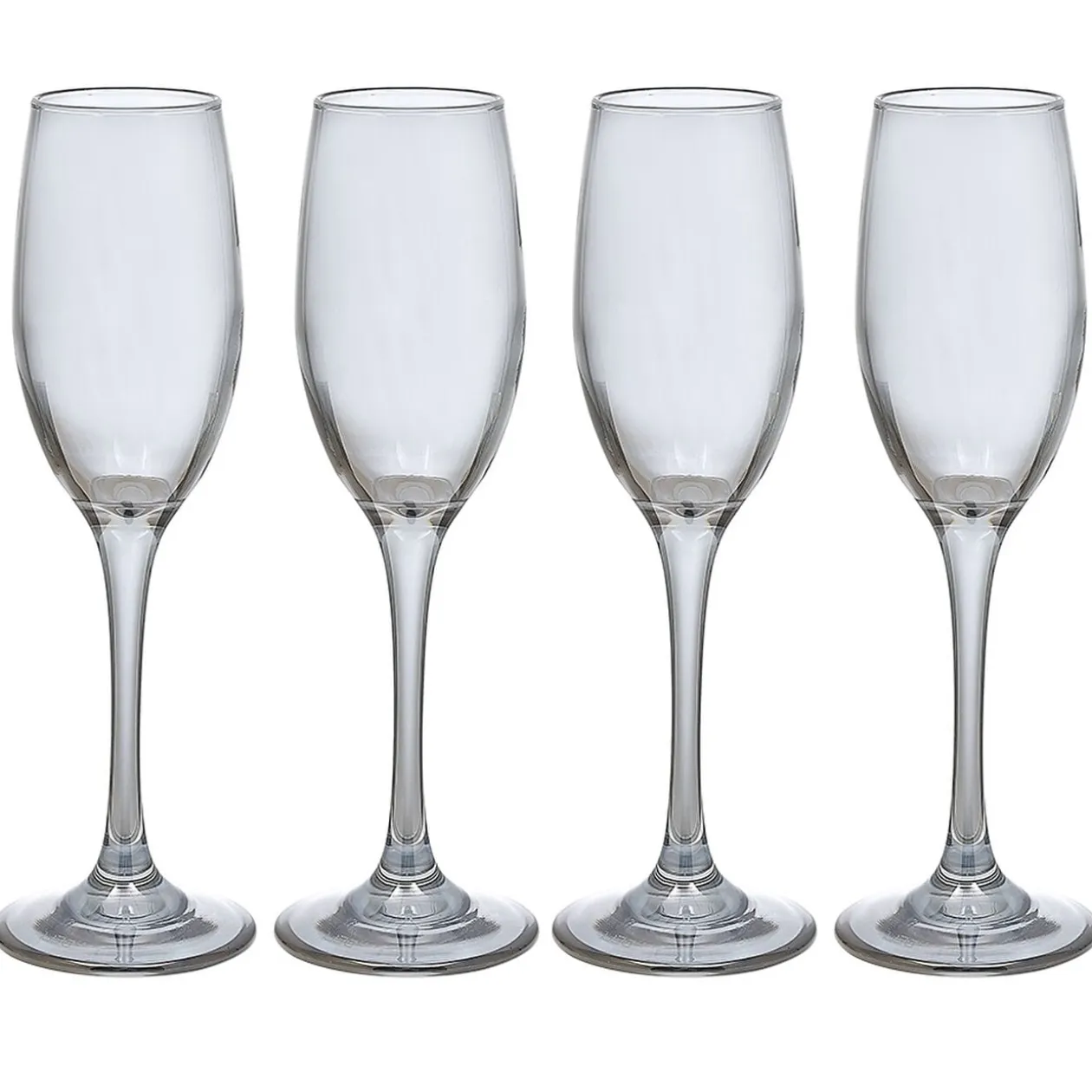 Flûte en verre argenté x4