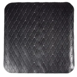 Fond de douche aspect capitonné PVC noir 49,5x50,5cm
