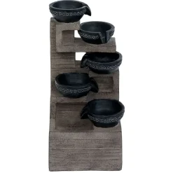Fontaine de jardin lumineuse cascade 5 niveaux H39cm < Gifi Best