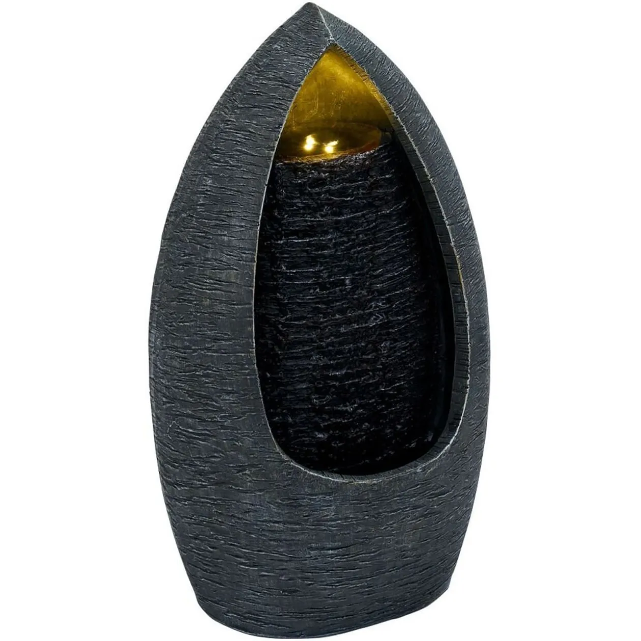 Fontaine de jardin lumineuse design chute d'eau H40cm