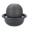 Fontaine à eau électrique forme boule noire plastique et métal 18,5xH18cm < Gifi