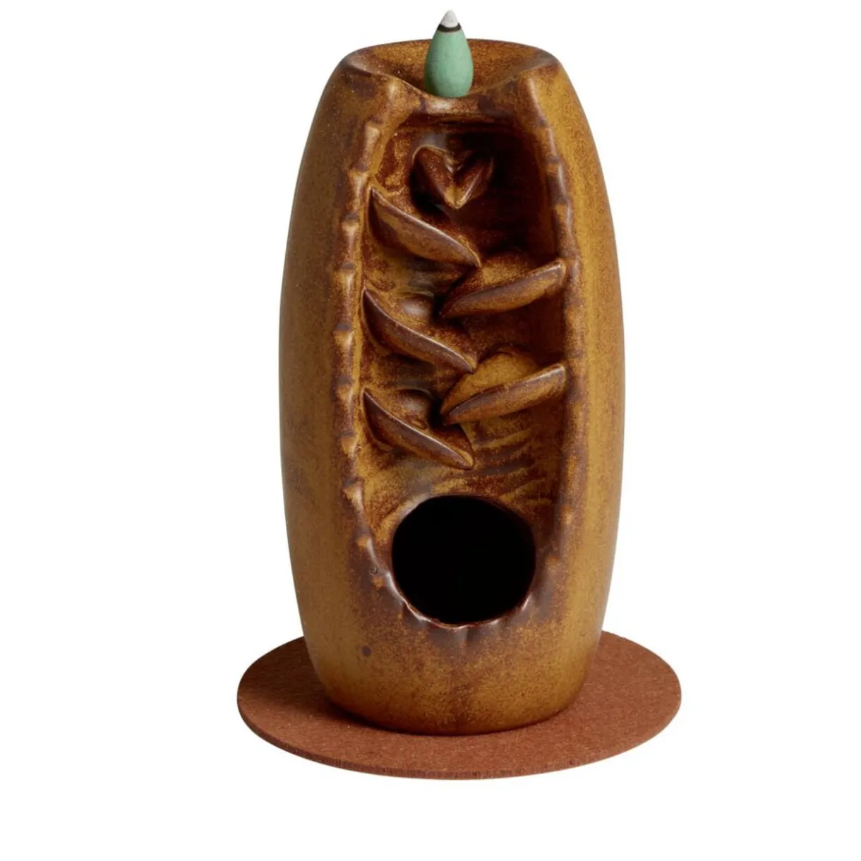 Fontaine à encens grès marron Ø10xH20cm < Gifi Online