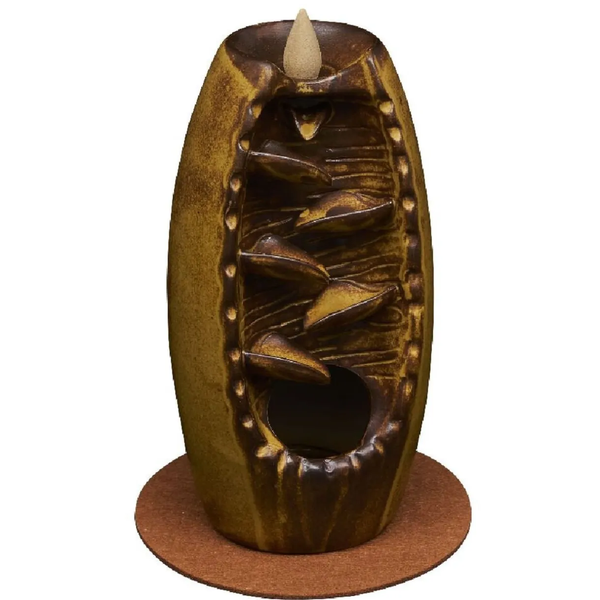 Fontaine à encens grès marron Ø10xH20cm < Gifi Online