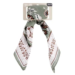 Foulard carré 100% coton 70x70cm (2 modèles)