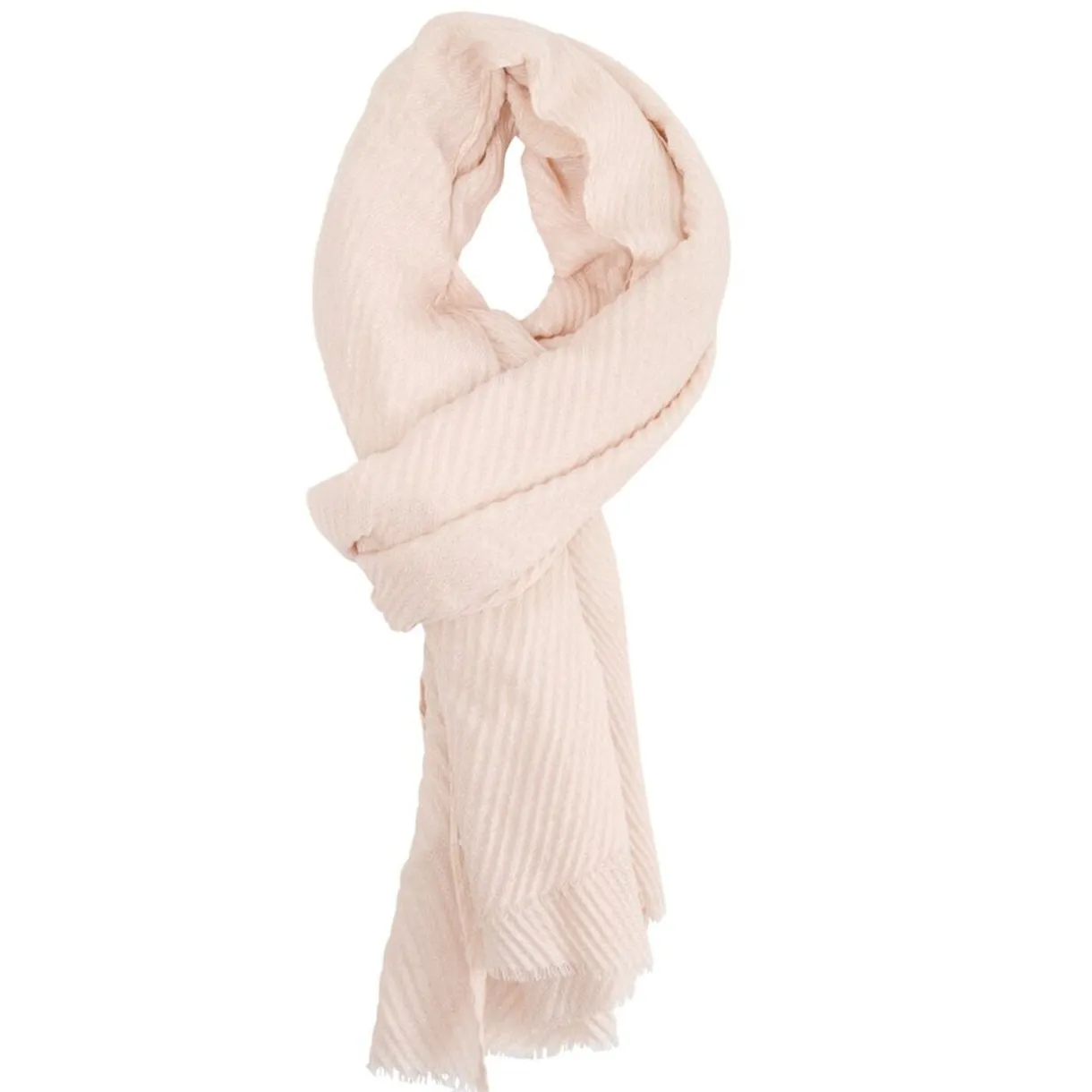 Foulard plissé lurex polyester rose 75x180cm < Gifi Online