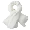 Foulard plissé pailleté uni blanc