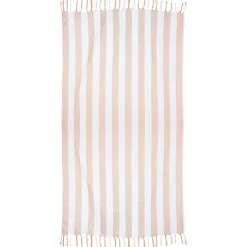 Fouta de plage 1 personne marinière blanc et vert 90x180cm < Gifi Best