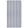 Fouta de plage 1 personne marinière blanc et bleu 90x180cm