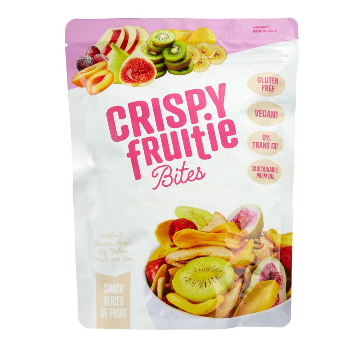 Fruits secs mélangés Becky's Crispy Fruitie Bites sachet 70gr < Gifi Best