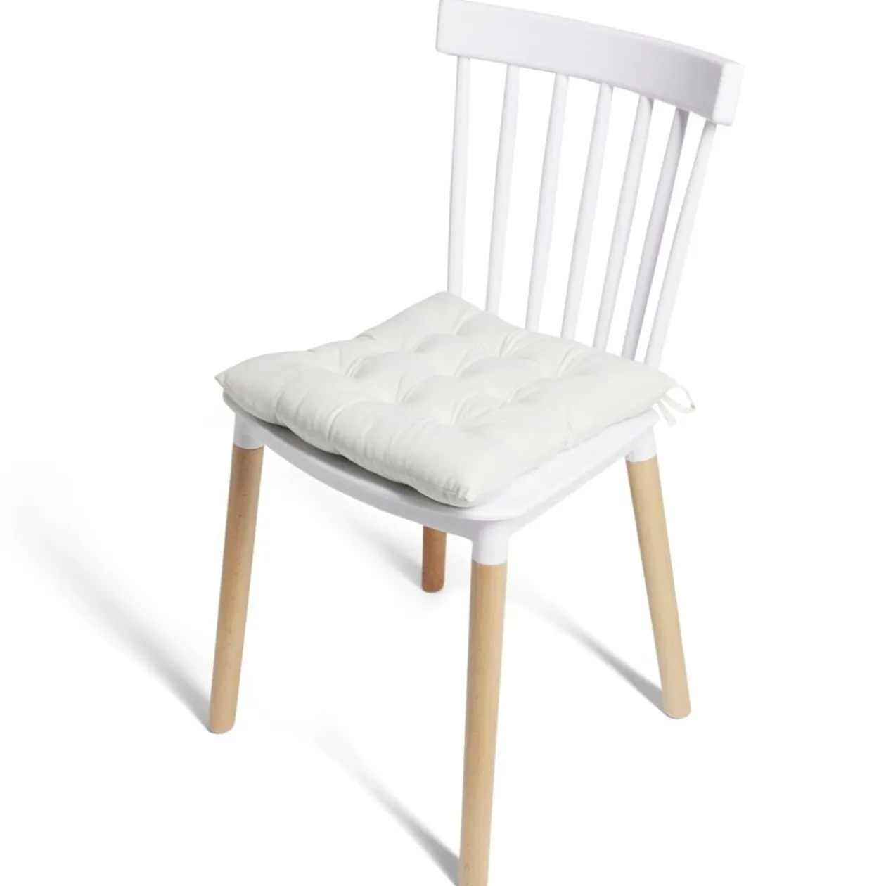Galette de chaise carrée beige 38x38cm