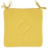 Galette de chaise carrée unie