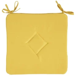 Galette de chaise carrée unie