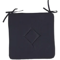 Galette de chaise carrée unie