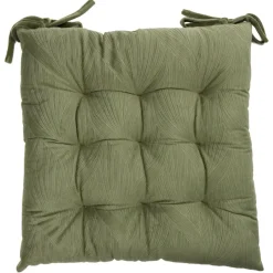 Galette de chaise carrée velours embossé 9 points polyester uni (3 modèles) < Gifi Hot