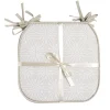 Galette de chaise carrée x4 avec motif 38x38cm (4 modèles)