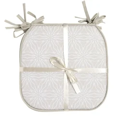 Galette de chaise carrée x4 avec motif 38x38cm (4 modèles)