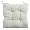 Galette de chaise carrée 38x38cm blanc écru motif feuillage < Gifi Clearance