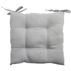 Galette de chaise carrée 38x38cm grise < Gifi Online