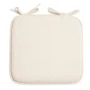 Galette de chaise carrée 38x36cm à nouettes polycoton beige < Gifi Outlet