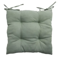 Galette de chaise carrée 38x38cm vert sauge