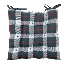 Galette de chaise carré tissu motif Noël 40x40cm (4 modèles)