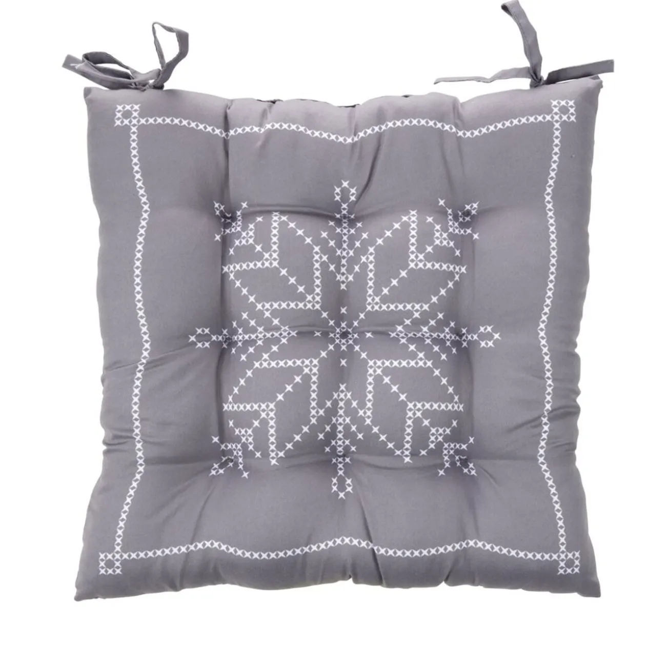 Galette de chaise carré tissu motif Noël 40x40cm (4 modèles)