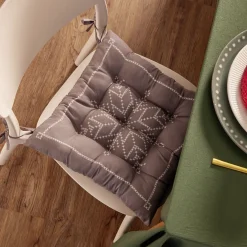 Galette de chaise carré tissu motif Noël 40x40cm (4 modèles)