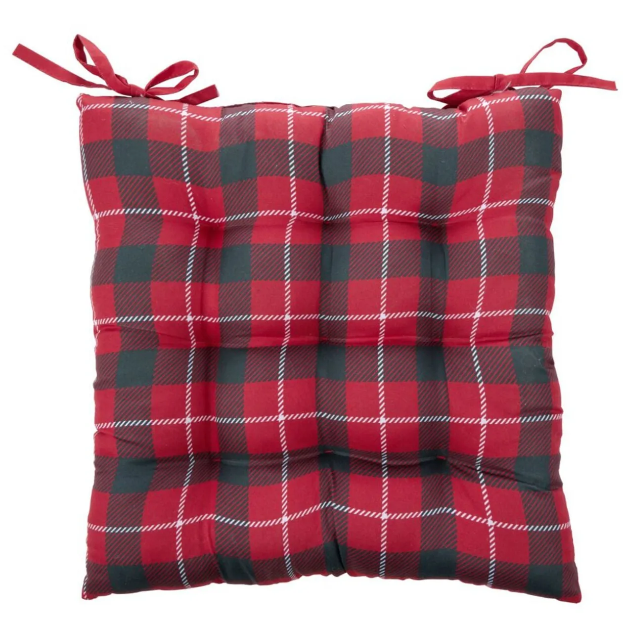 Galette de chaise carré tissu motif Noël 40x40cm (4 modèles)