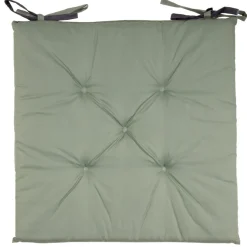 Galette de chaise de jardin réversible uni gris biface vert < Gifi Hot