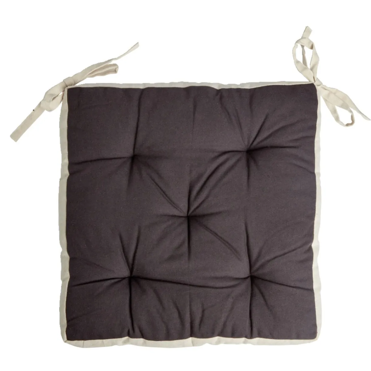 Galette de chaise matelassée en coton gris 40x40cm < Gifi Sale