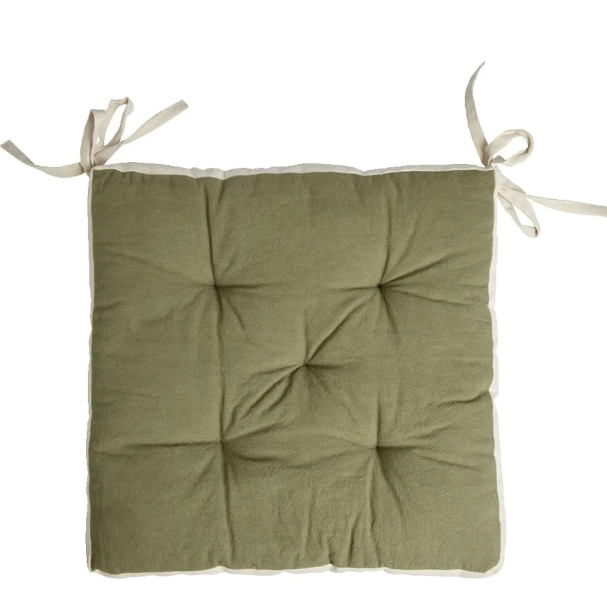 Galette de chaise matelassée en coton vert 40x40cm < Gifi Sale