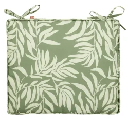 Galette de chaise rectangulaire Oxford vert 43x37cm