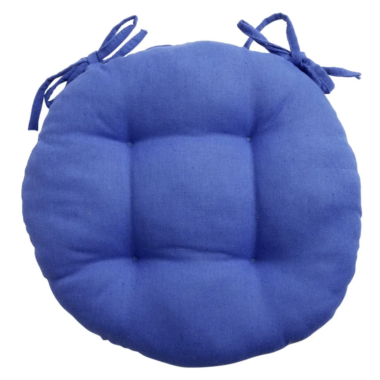 Galette de chaise ronde Ø38cm bleue < Gifi
