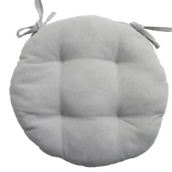 Galette de chaise ronde Ø38cm grise < Gifi Discount